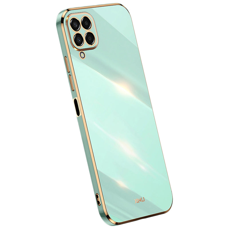 XINLI Phone Case for Samsung Galaxy M33 5G (Global Version) Electroplating Golden Edge Back Protector TPU Cover XINLI Phone Case for Samsung Galaxy M33 5G (Global Version) Electroplating Golden Edge Back Protector TPU Cover